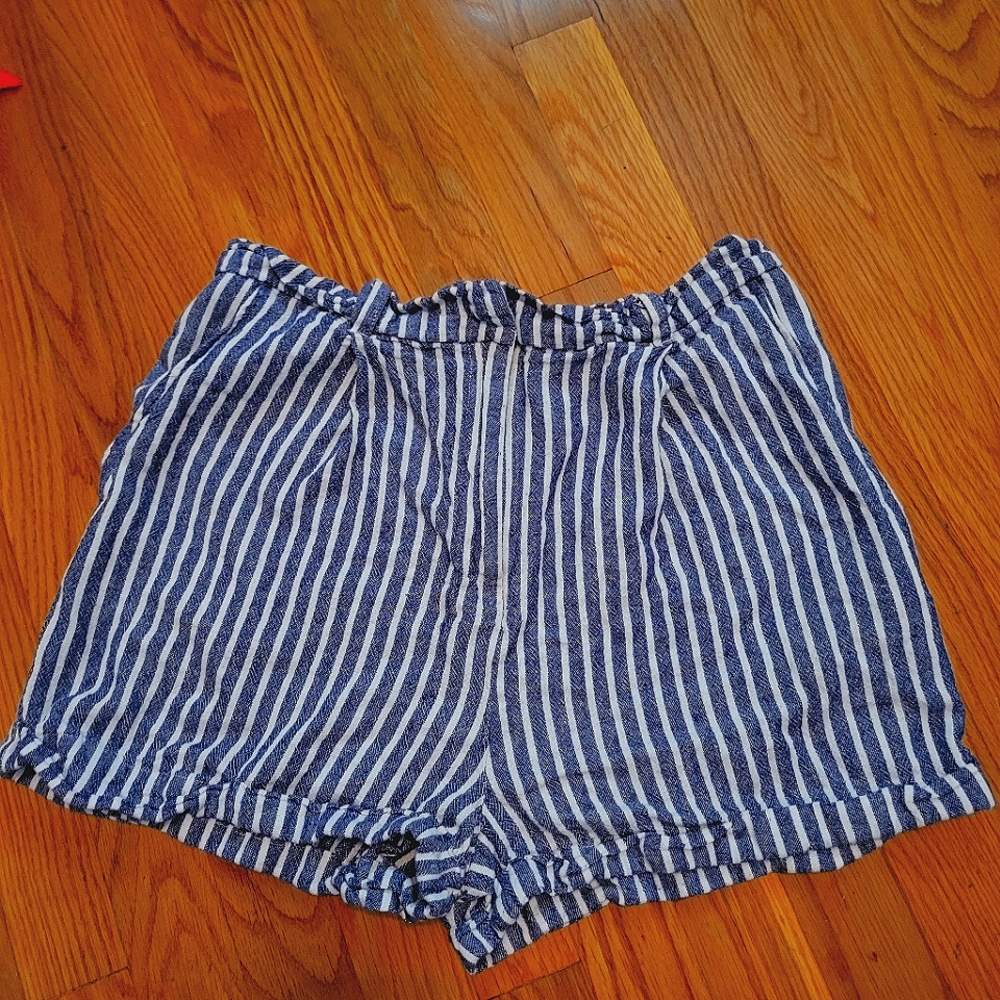 Forever 21 blue and white striped shorts